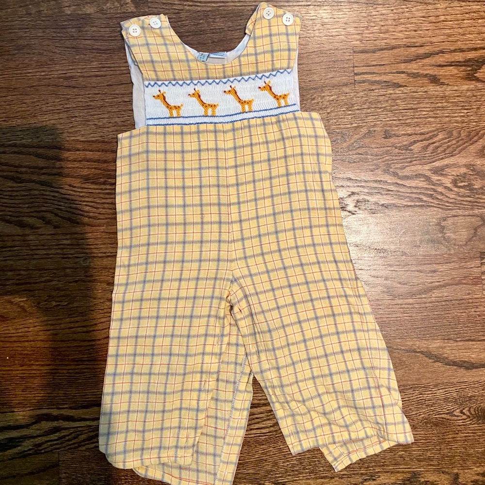 Giraffe Long Alls 12-18 month